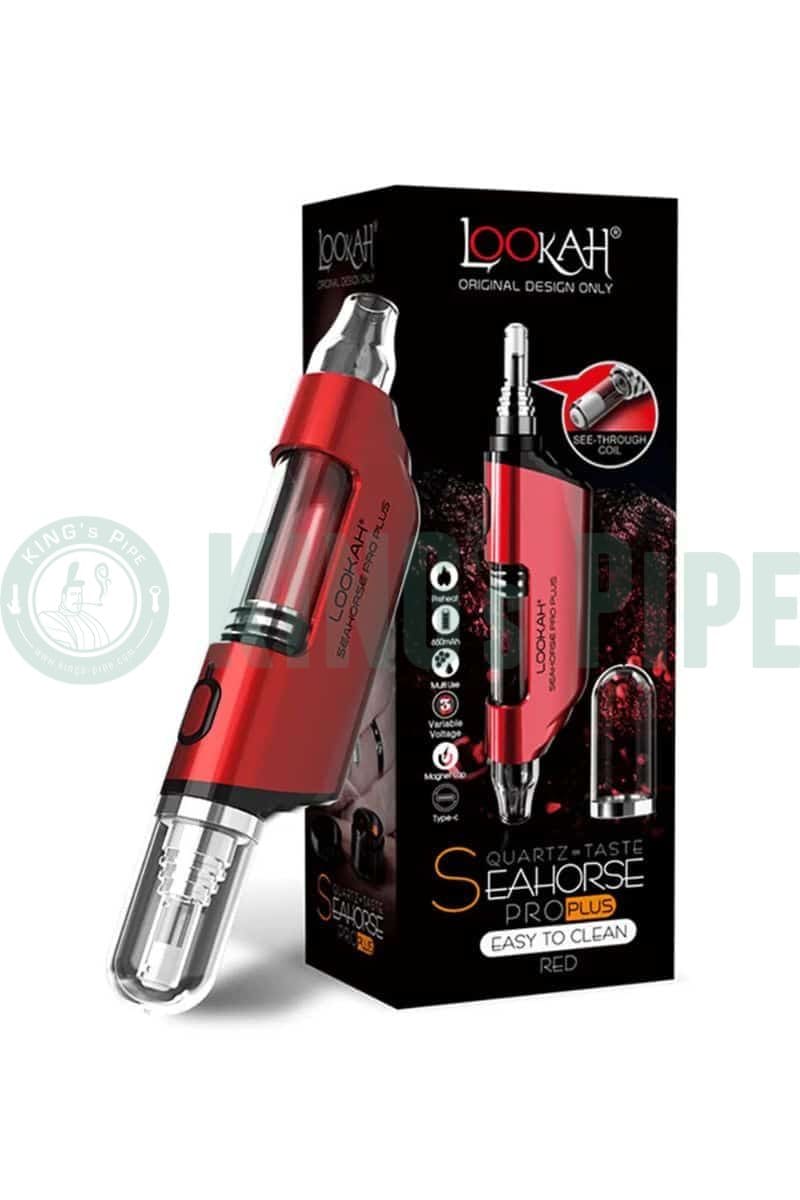 Lookah Seahorse Pro PLUS Electric Nectar Collector Vape Pen Red