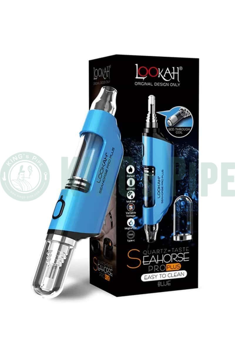 Lookah Seahorse Pro PLUS Electric Nectar Collector Vape Pen Blue