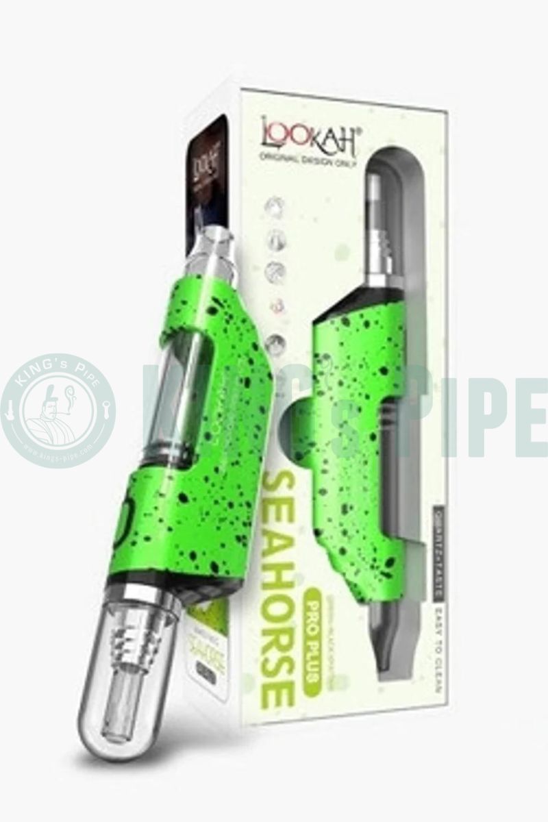 Lookah Seahorse Pro PLUS Electric Nectar Collector Vape Pen Green-Black Spatter