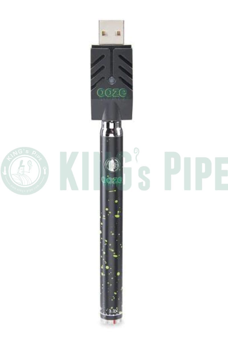 OOZE - Slim Pen Twist Battery + Smart USB (Version 1.0) Black Green Splatter