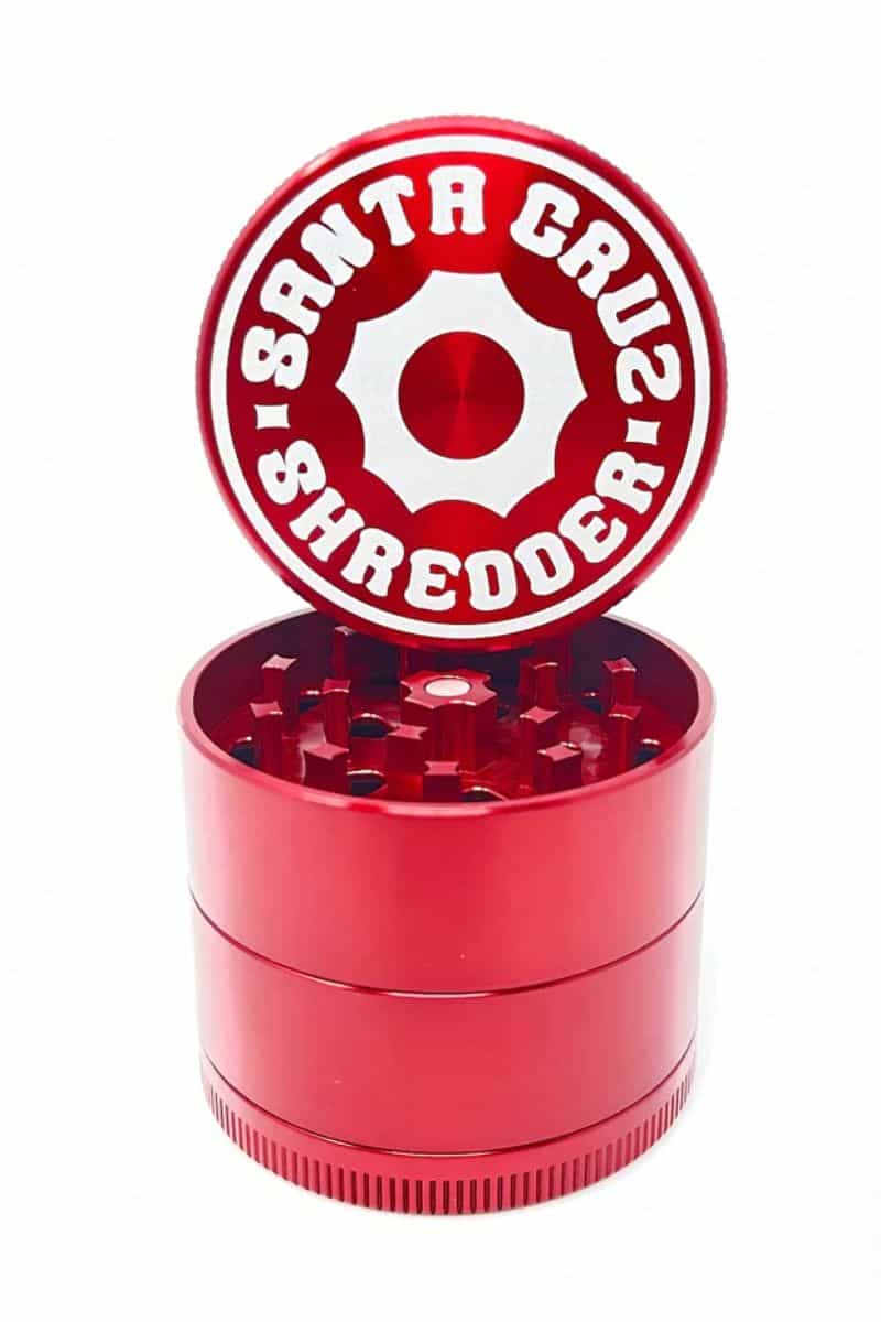 Santa Cruz Shredder MEDIUM 4 Piece COG Herbal Grinder Red