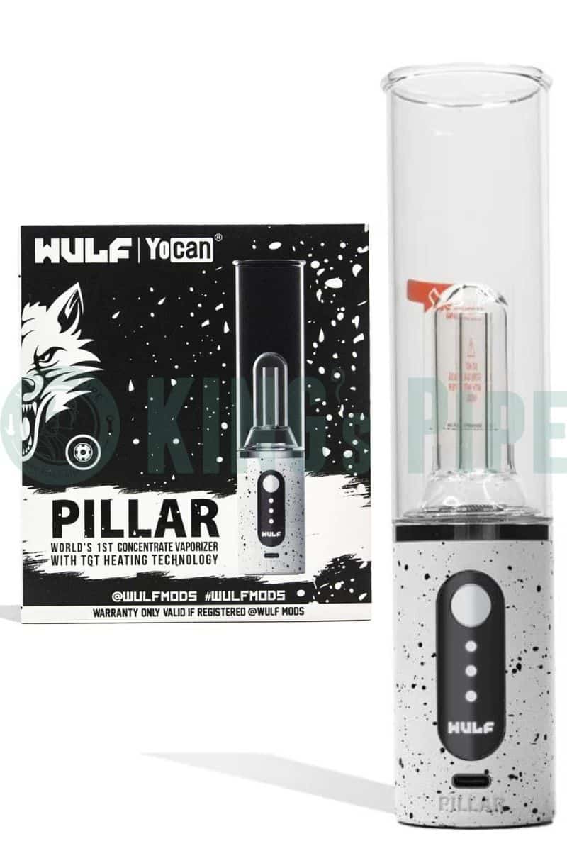 Yocan Pillar Mini Electric Dab Rig White Black Splatter