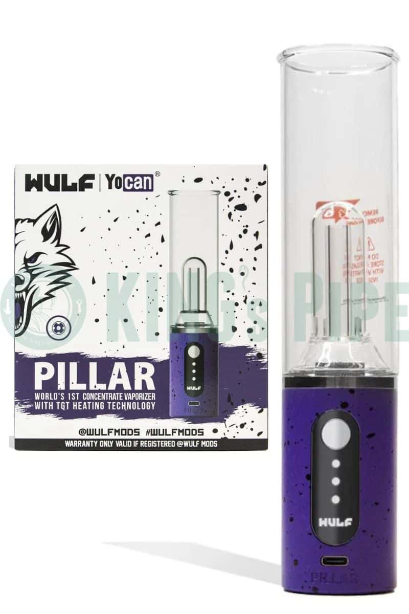 Yocan Pillar Mini Electric Dab Rig Purple Black Splatter