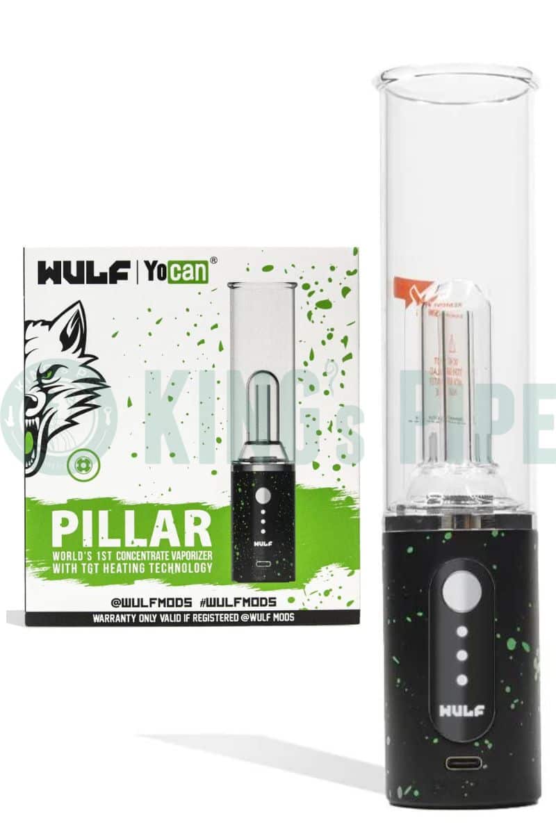 Yocan Pillar Mini Electric Dab Rig Black Green Splatter