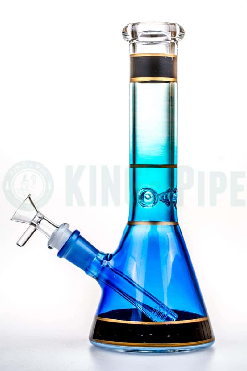 10 inch Cheap Beaker Bong Blue Clear