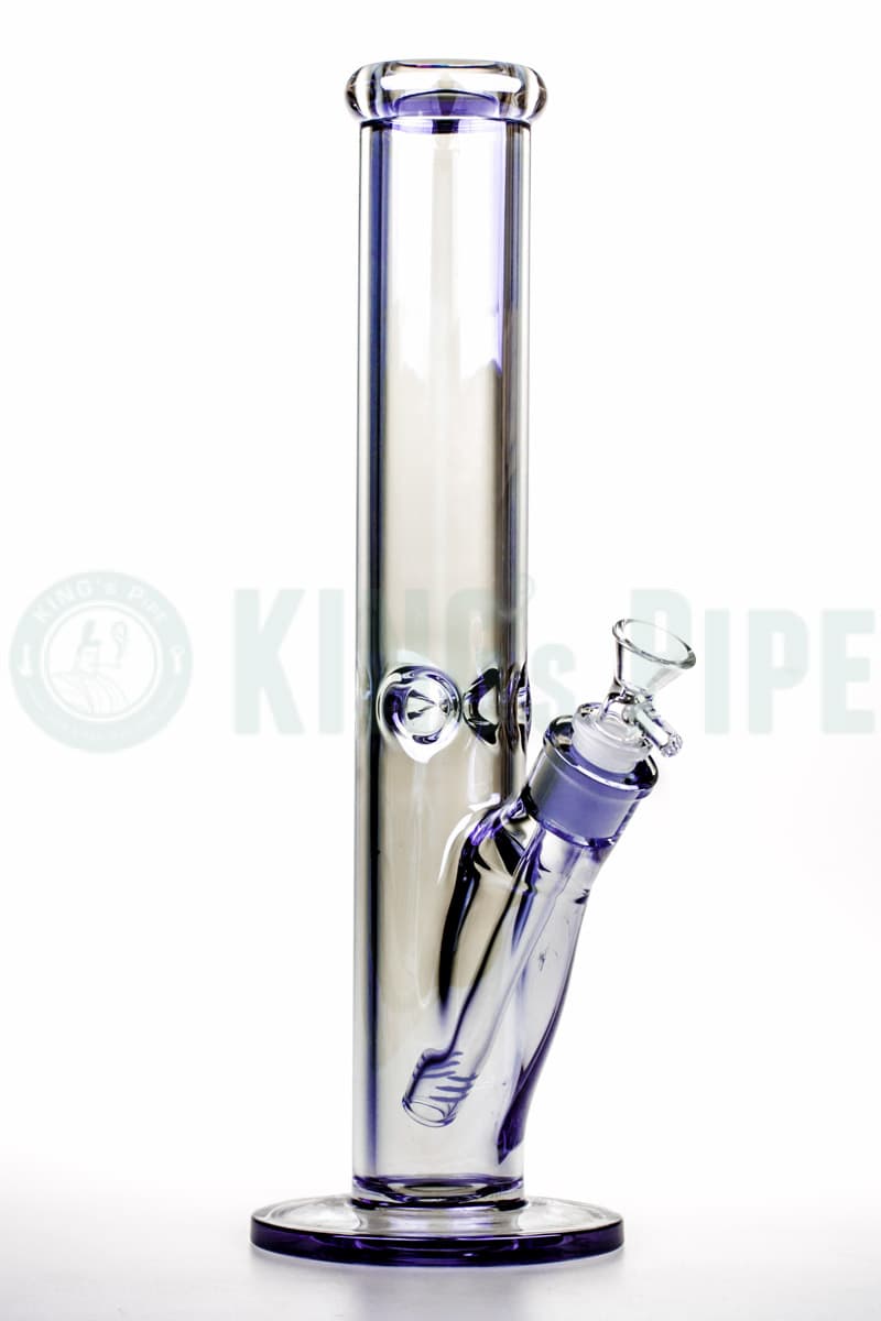 9mm Thick Glass 14 Inch Iridescent Straight Water Bong Iridescent Blue