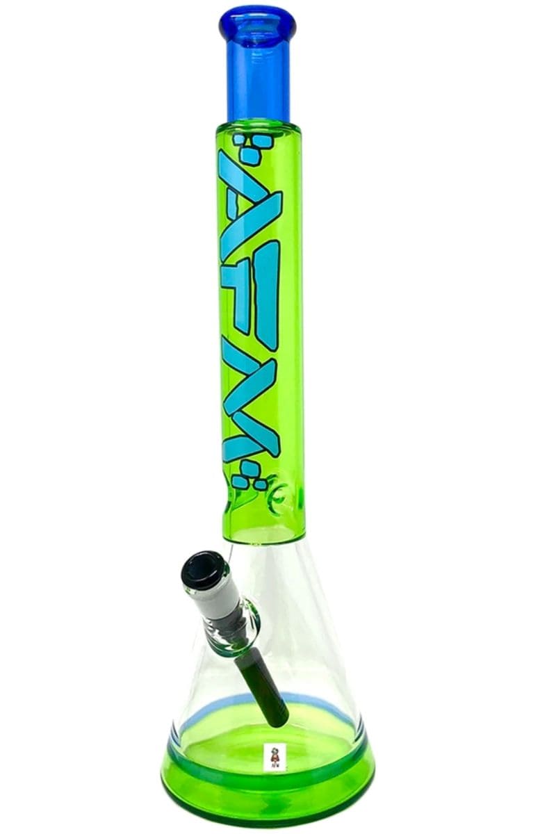 AFM - 18 Inch The Quasar Beaker Bong Clear/Lime/Blue