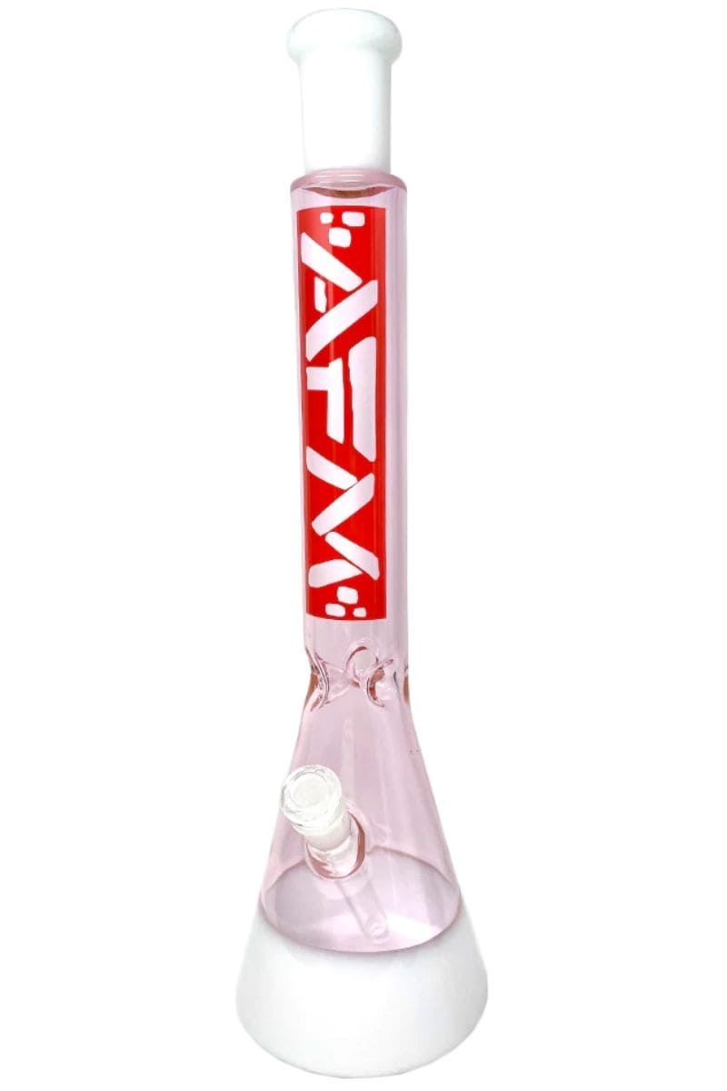 AFM - 18 Inch The Quasar Beaker Bong Pink/Red