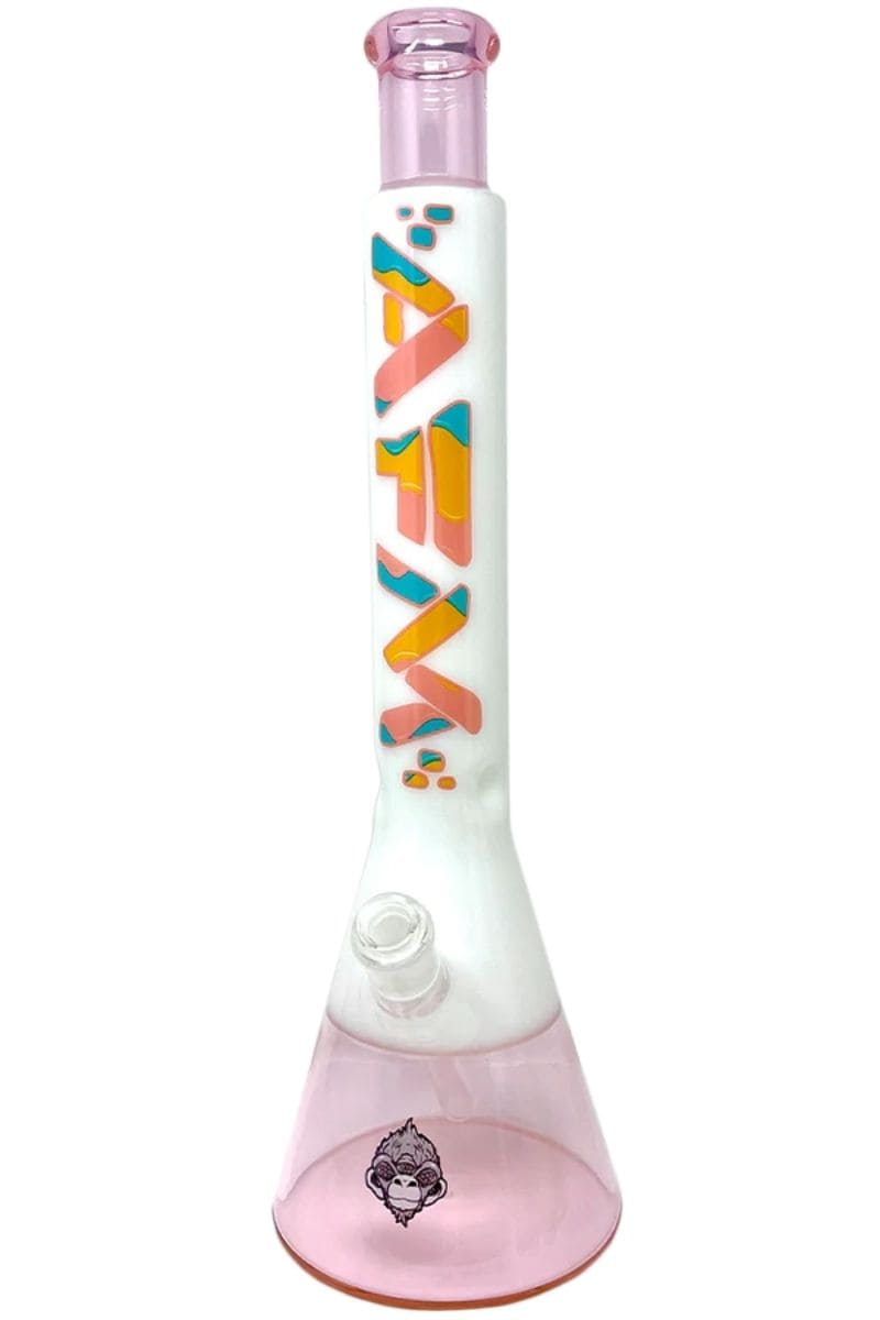 AFM - 18 Inch The Quasar Beaker Bong Pink/White