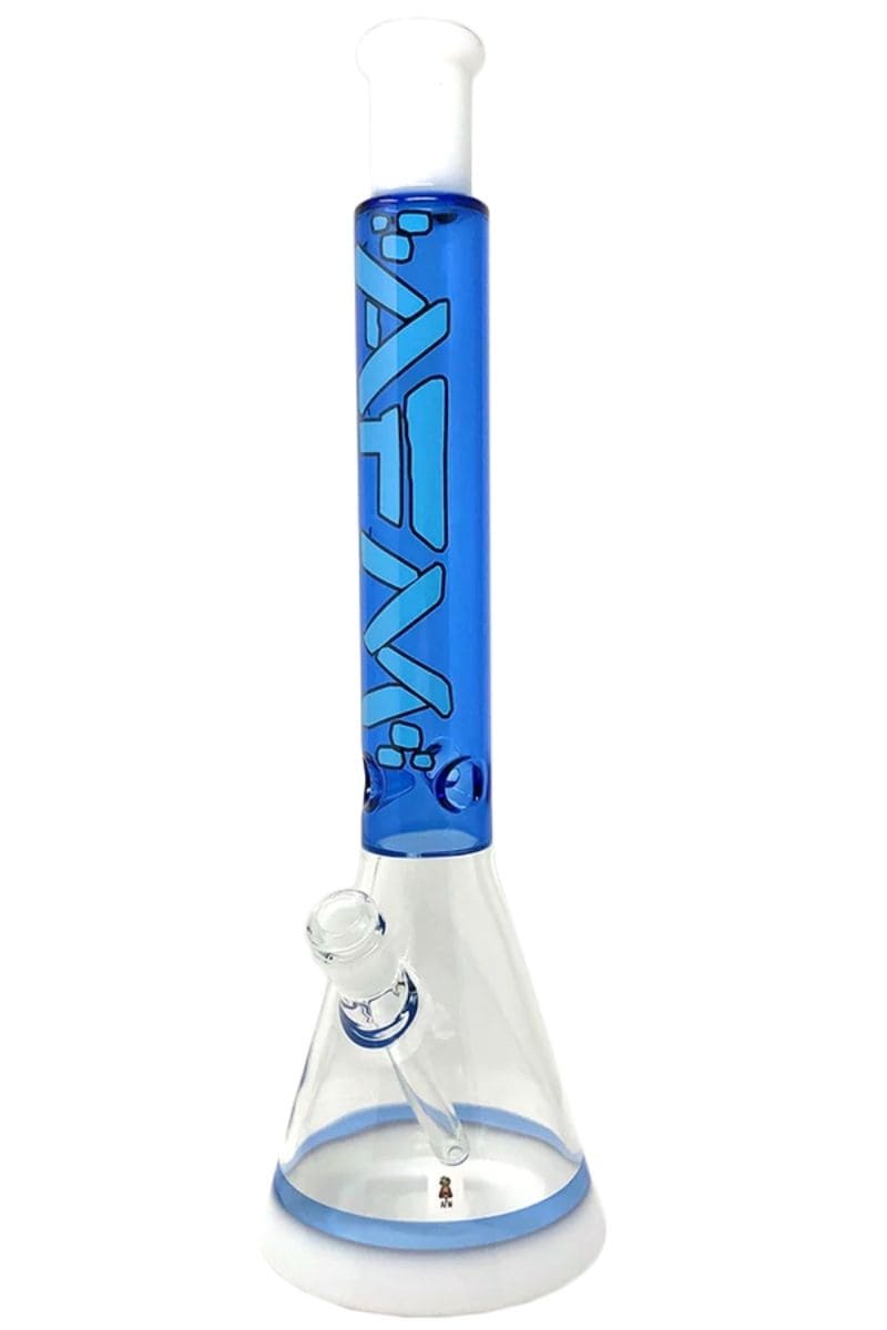 AFM - 18 Inch The Quasar Beaker Bong White/Blue