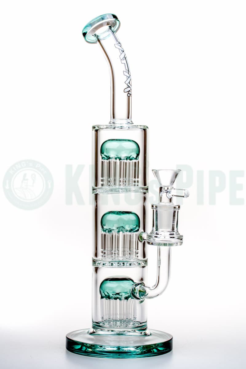 AFM Glass - 11&quot; Triple Tree Perc Dab Rig Teal