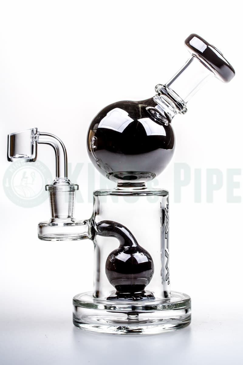 AFM Glass - Double Bubble Dab Oil Rig Black