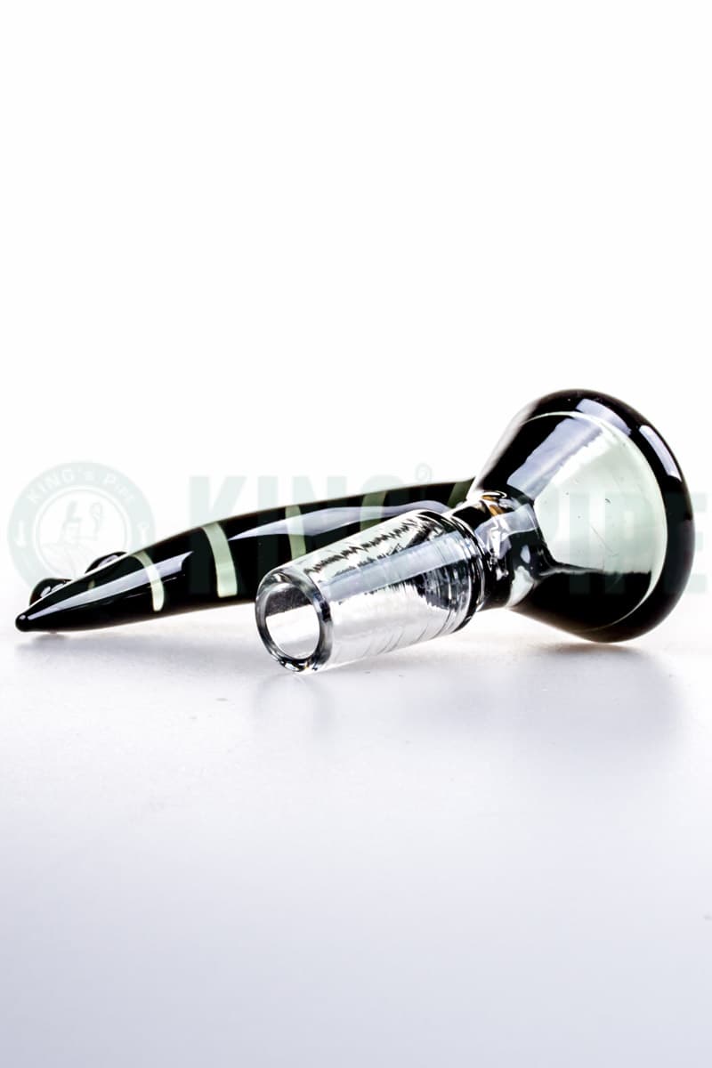 AFM Glass - Long Handle Heady Bong Bowl Charcoal / 14mm Male