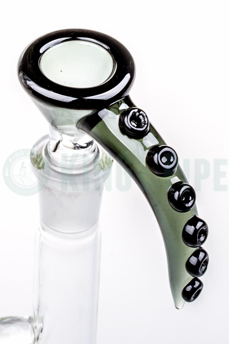 AFM Glass - Long Handle Heady Bong Bowl Charcoal / 14mm Male