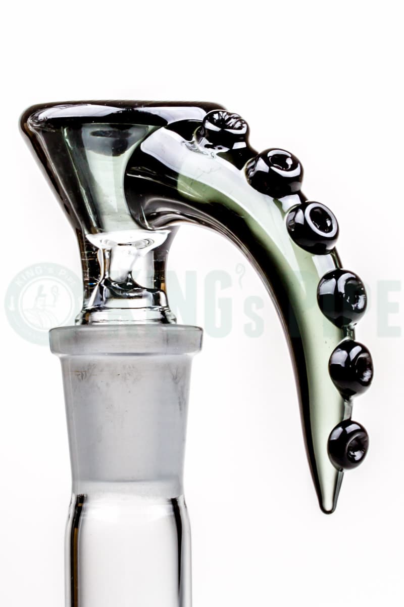 AFM Glass - Long Handle Heady Bong Bowl Charcoal / 14mm Male