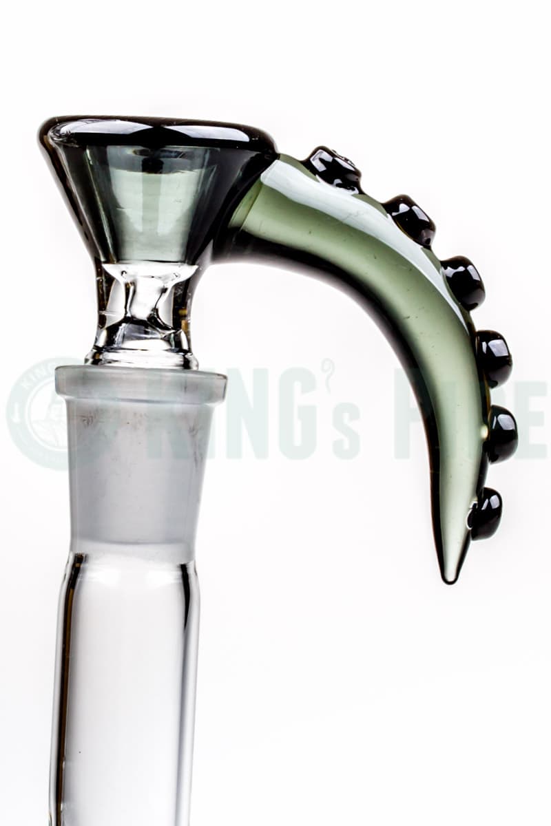 AFM Glass - Long Handle Heady Bong Bowl Charcoal / 14mm Male