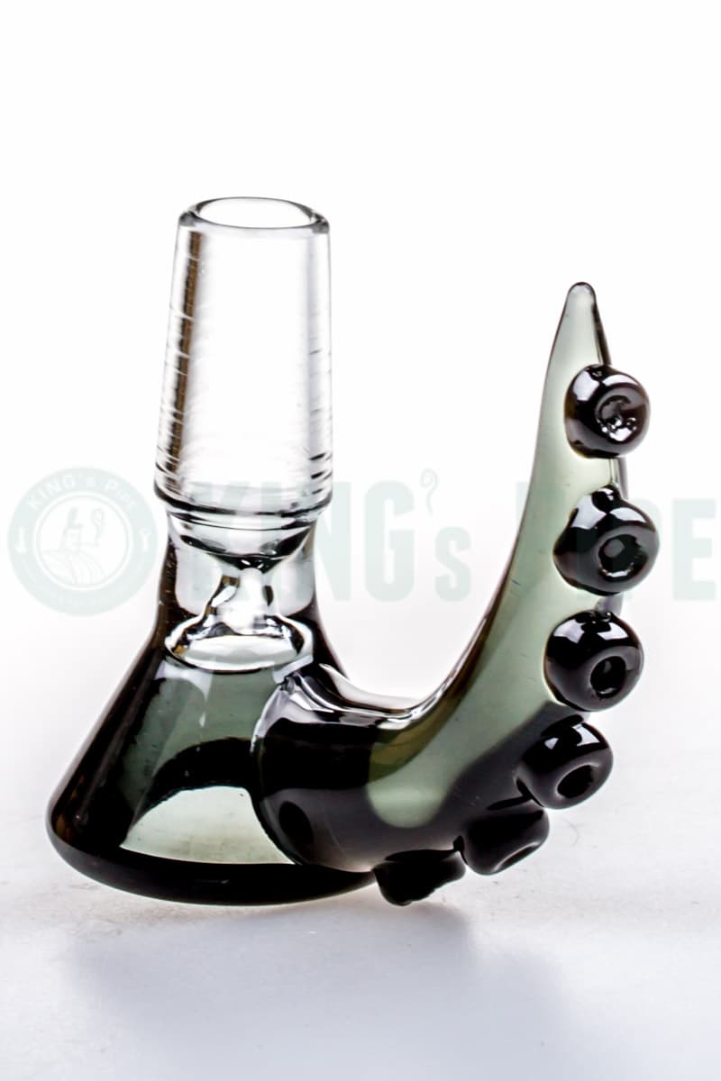 AFM Glass - Long Handle Heady Bong Bowl Charcoal / 14mm Male