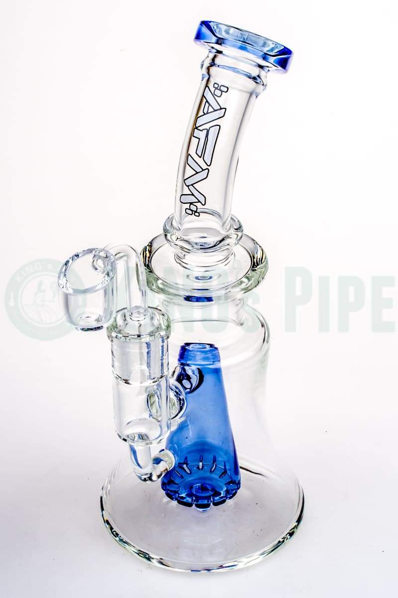 AFM Glass - Pyramid Groove Dab Rig Blue