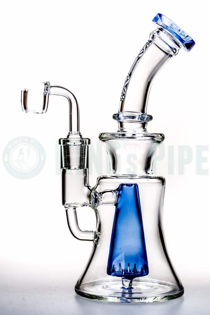 AFM Glass - Pyramid Groove Dab Rig Blue