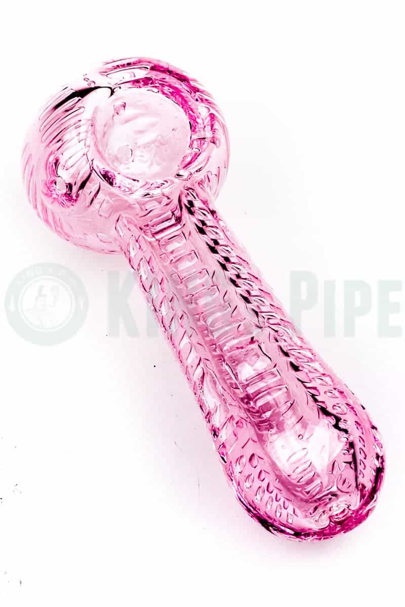 Air Pocket Glass Spoon Pipe Pink