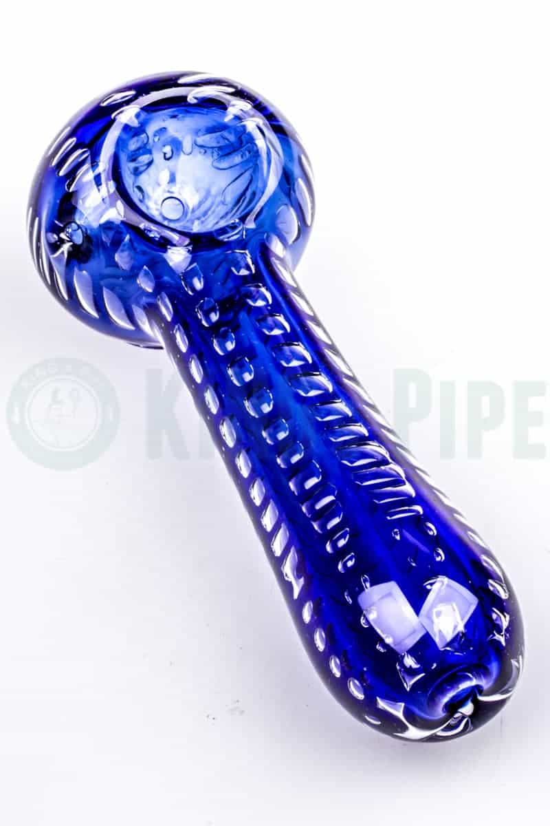 Air Pocket Glass Spoon Pipe Blue