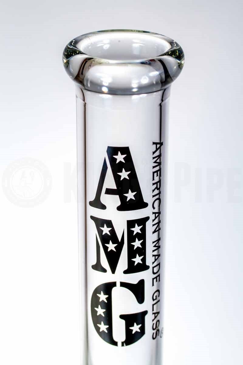 AMG - 15&#39;&#39; Black Leaves Design Beaker Bong