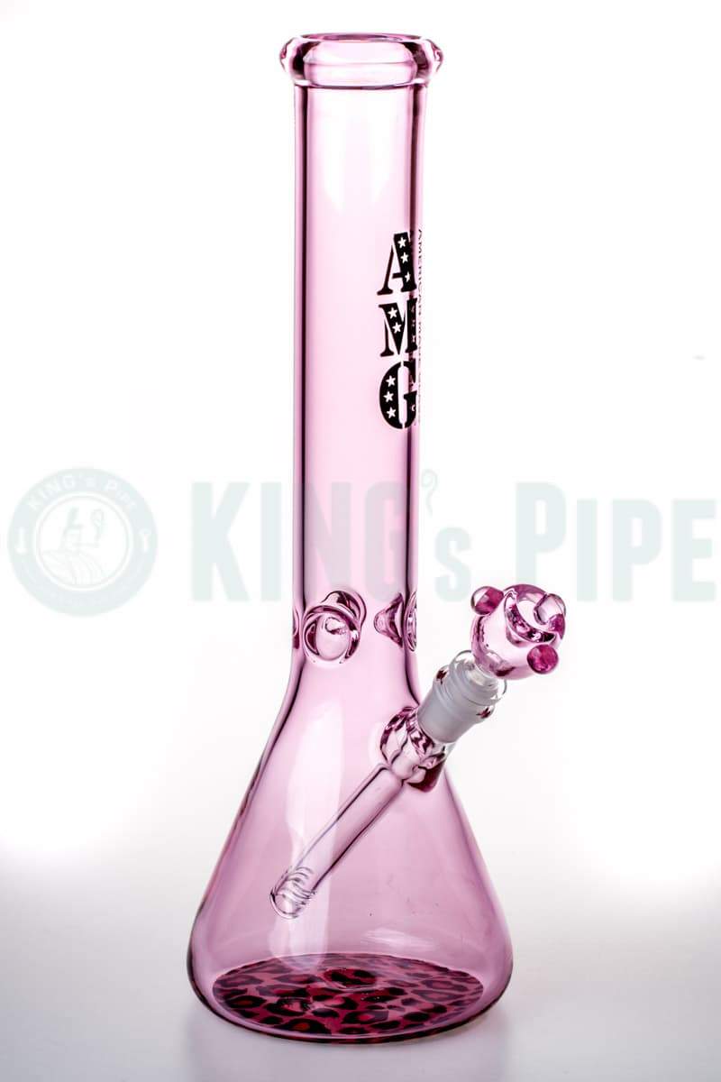 AMG - 15 Inch Pink Leopard Beaker Bong