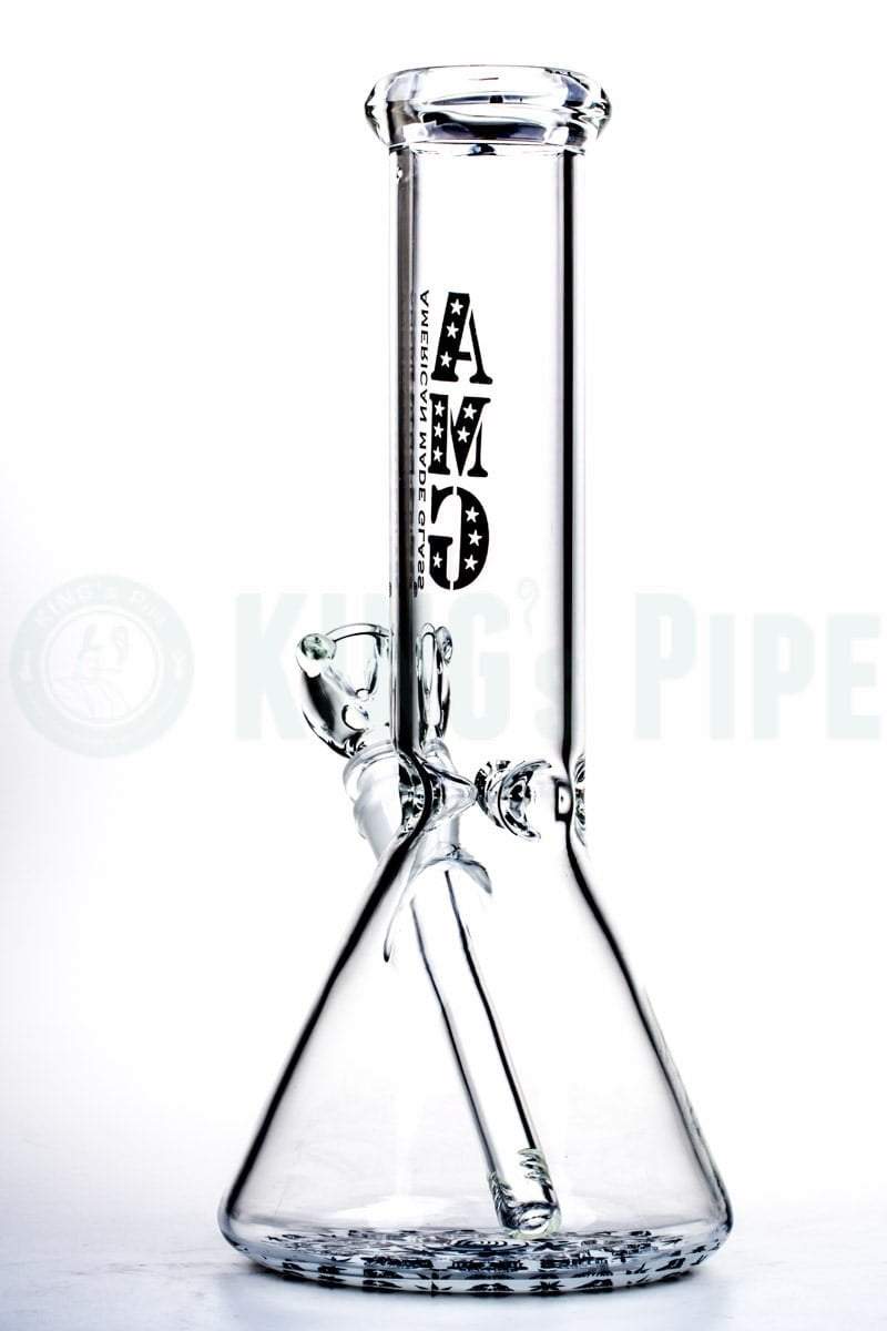 AMG Glass - 12 inch Leaf and Skull Design Beaker Bong