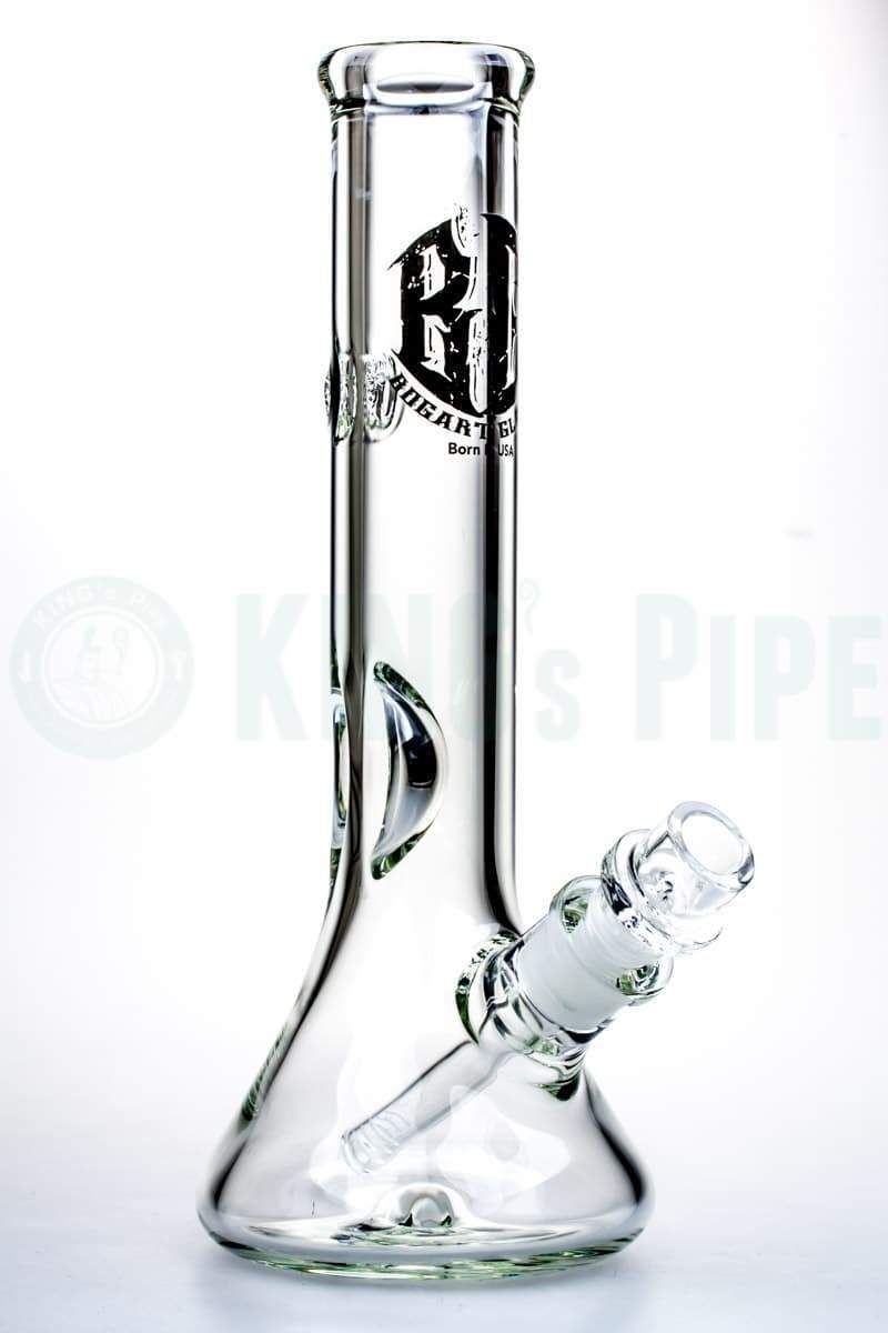 Bogart Glass - 9mm Thick Beaker Bong - 12 Inches Black Decal