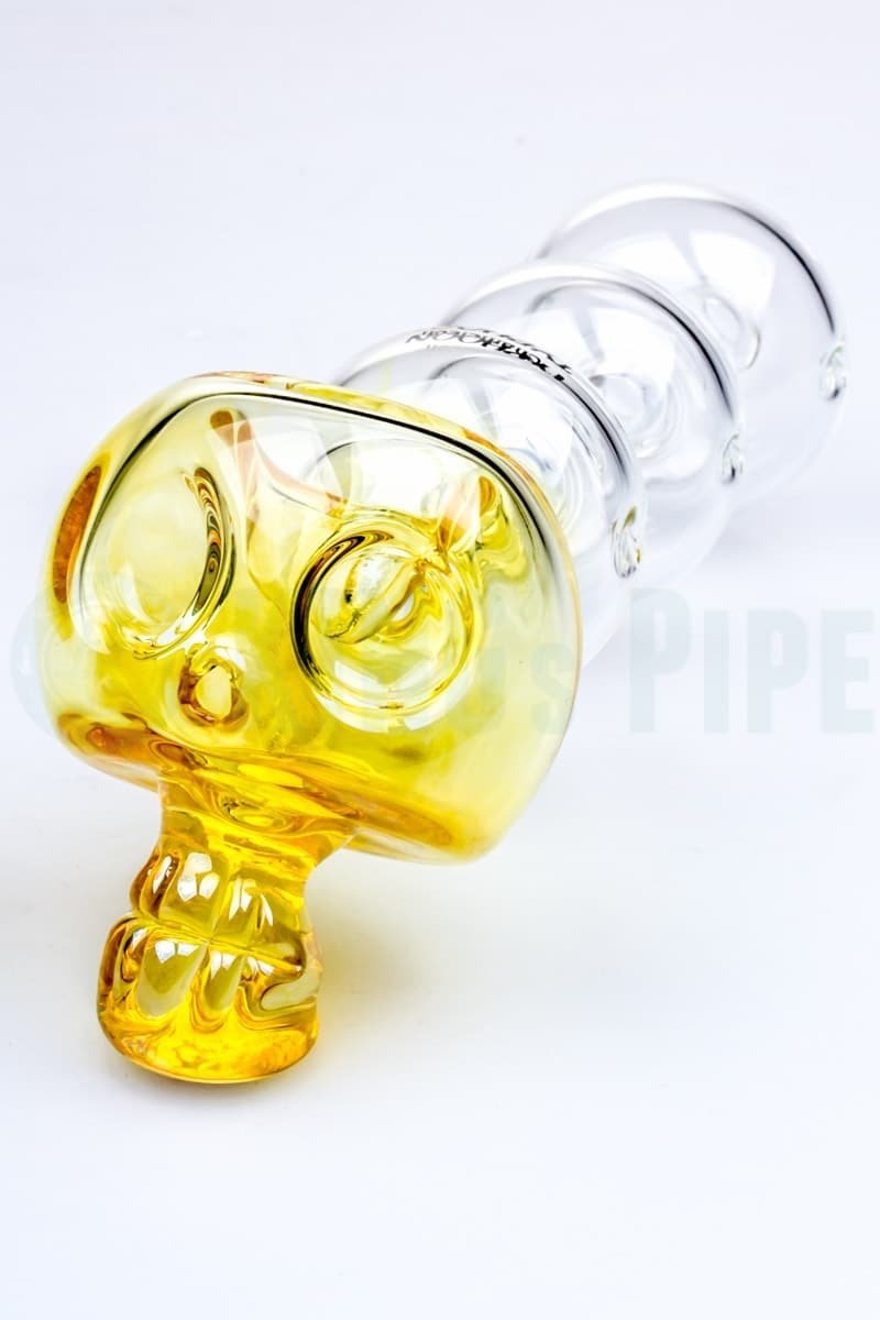 Chameleon Glass - 7 Inch Bonehead Typhoon Glass Pipe