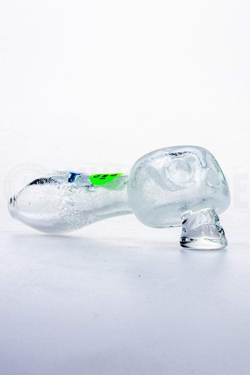 Chameleon Glass - Glow In The Dark Bone Head Skull Pipe