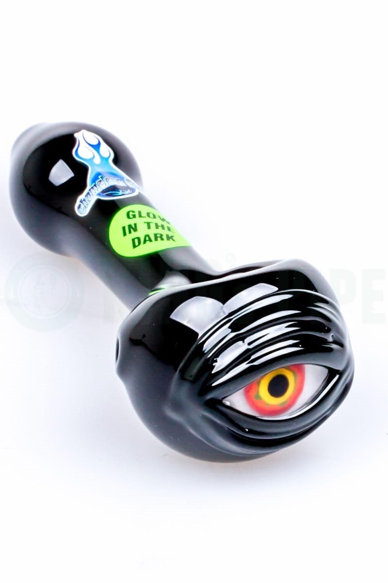 Chameleon Glass - Glow In The Dark Cyclops Hand Pipe