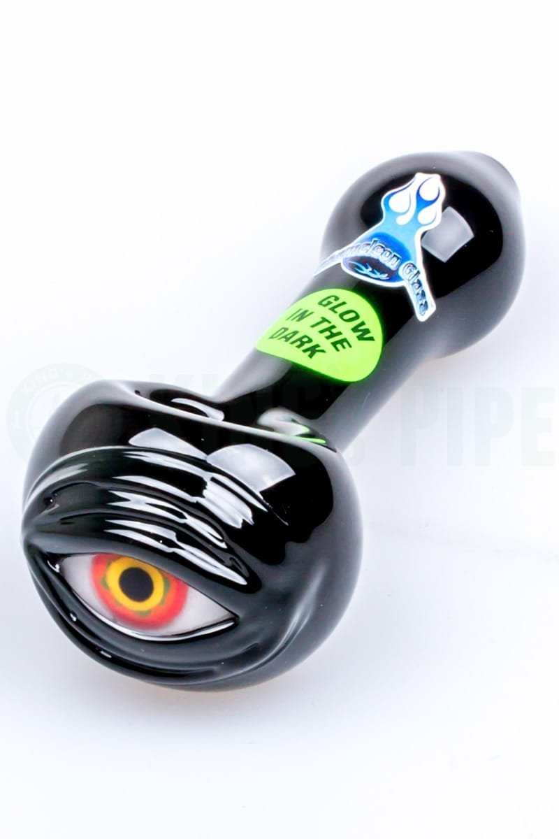 Chameleon Glass - Glow In The Dark Cyclops Hand Pipe