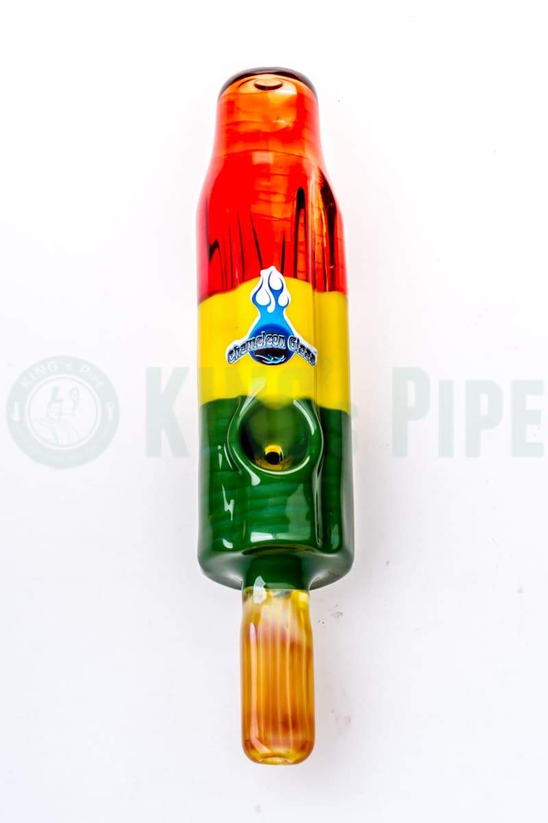 Chameleon Glass - Pop Ice Glass Pipe Rasta