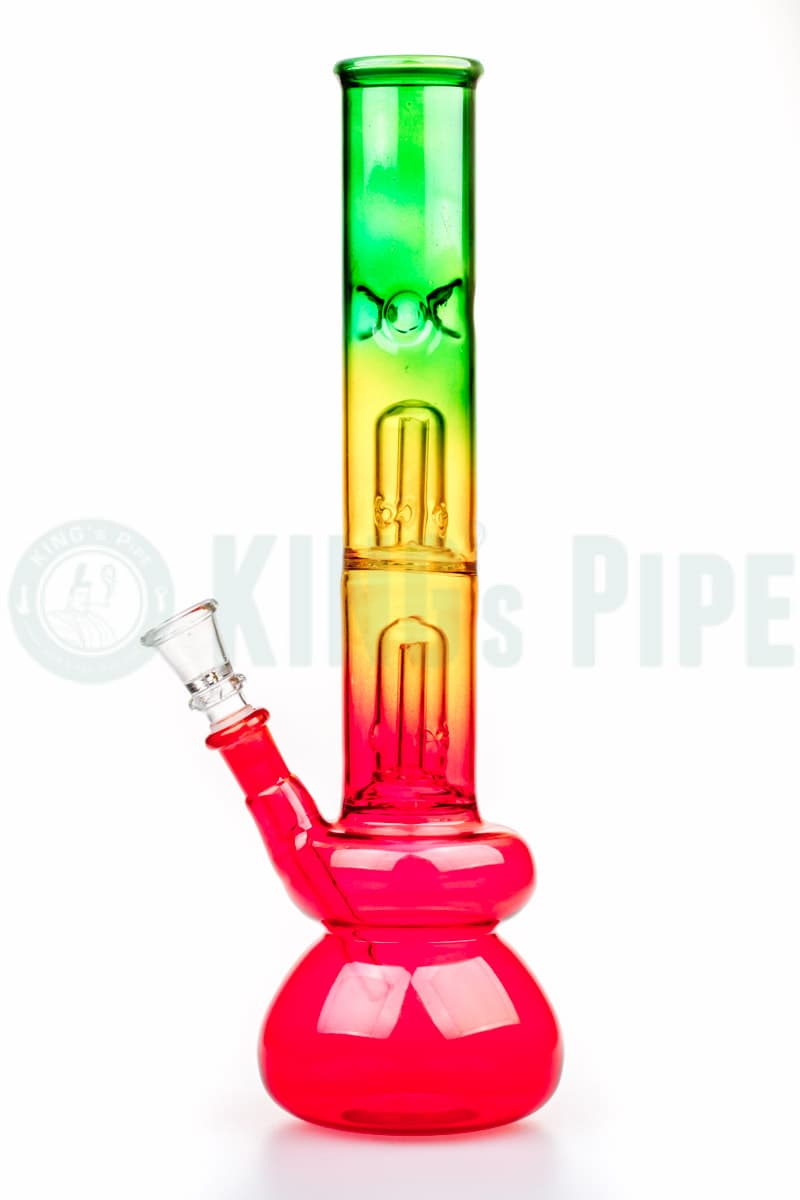 Double Dome Percolator Water Pipe Rasta