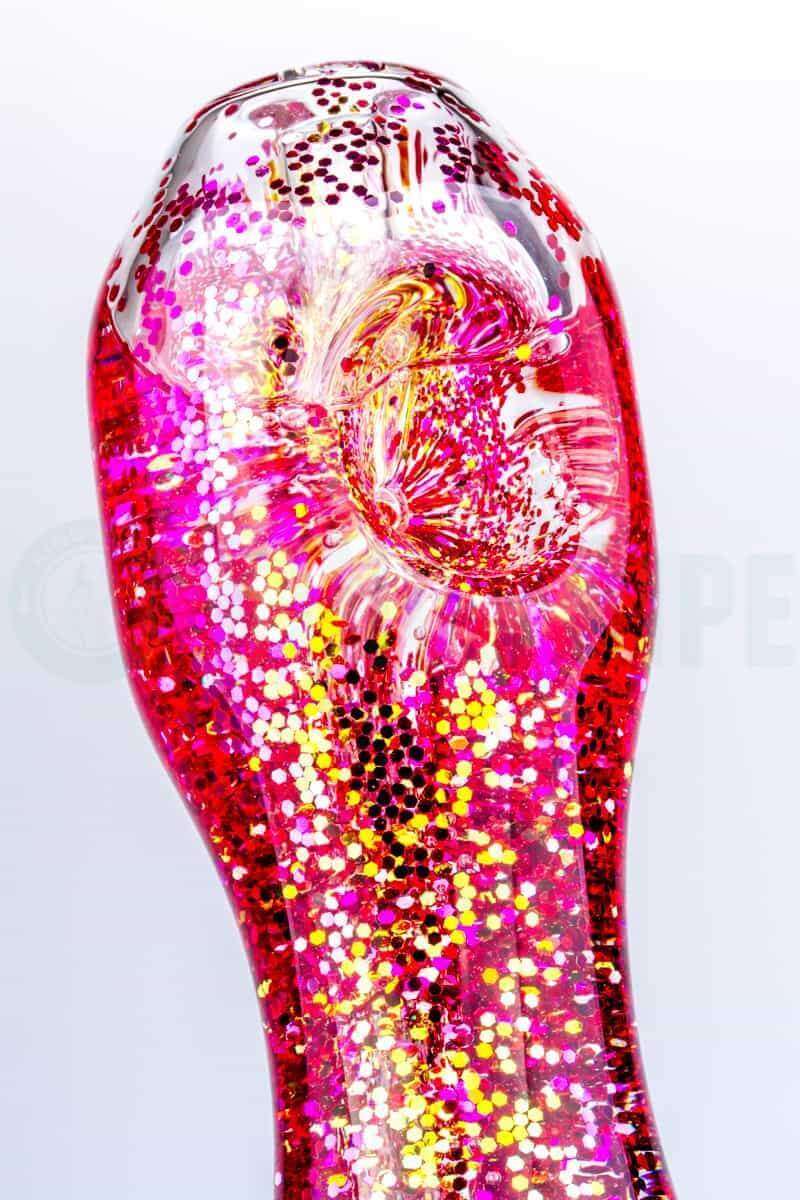 Elevator Glass - Freeze-A-Bowl Glitter Pipe in Rose Gold