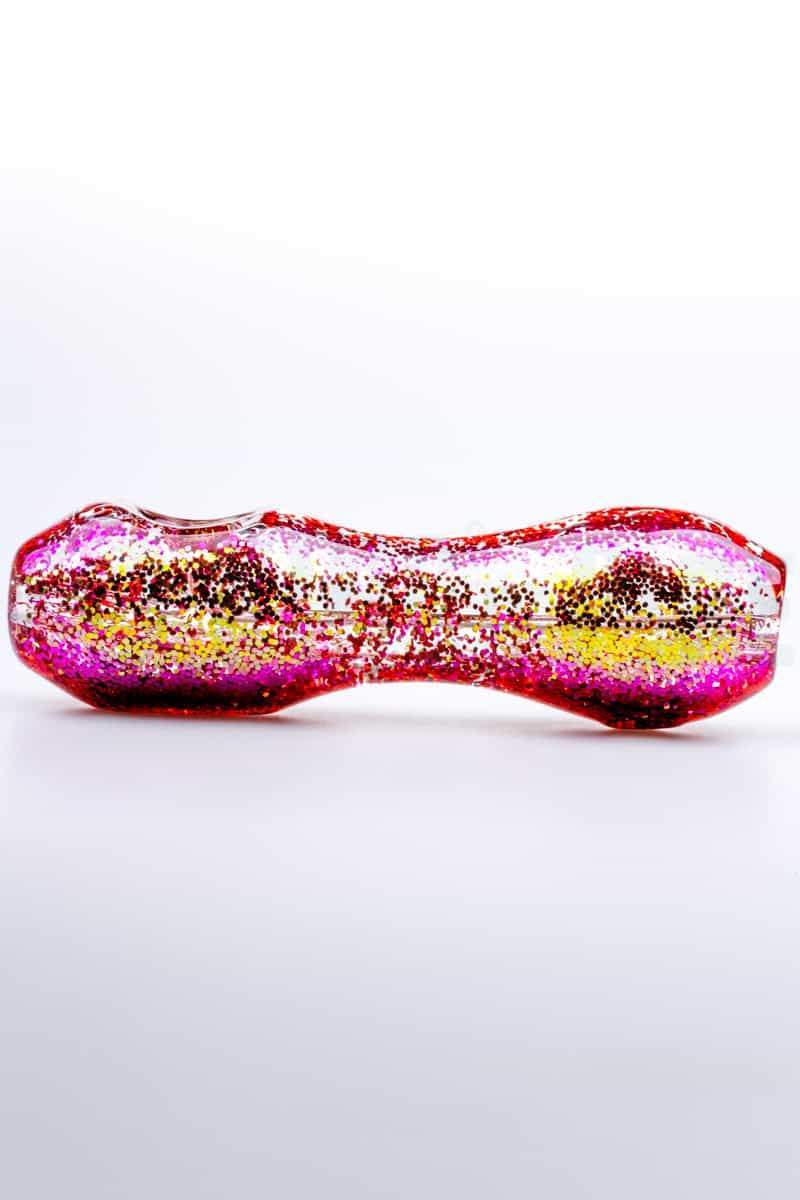 Elevator Glass - Freeze-A-Bowl Glitter Pipe in Rose Gold