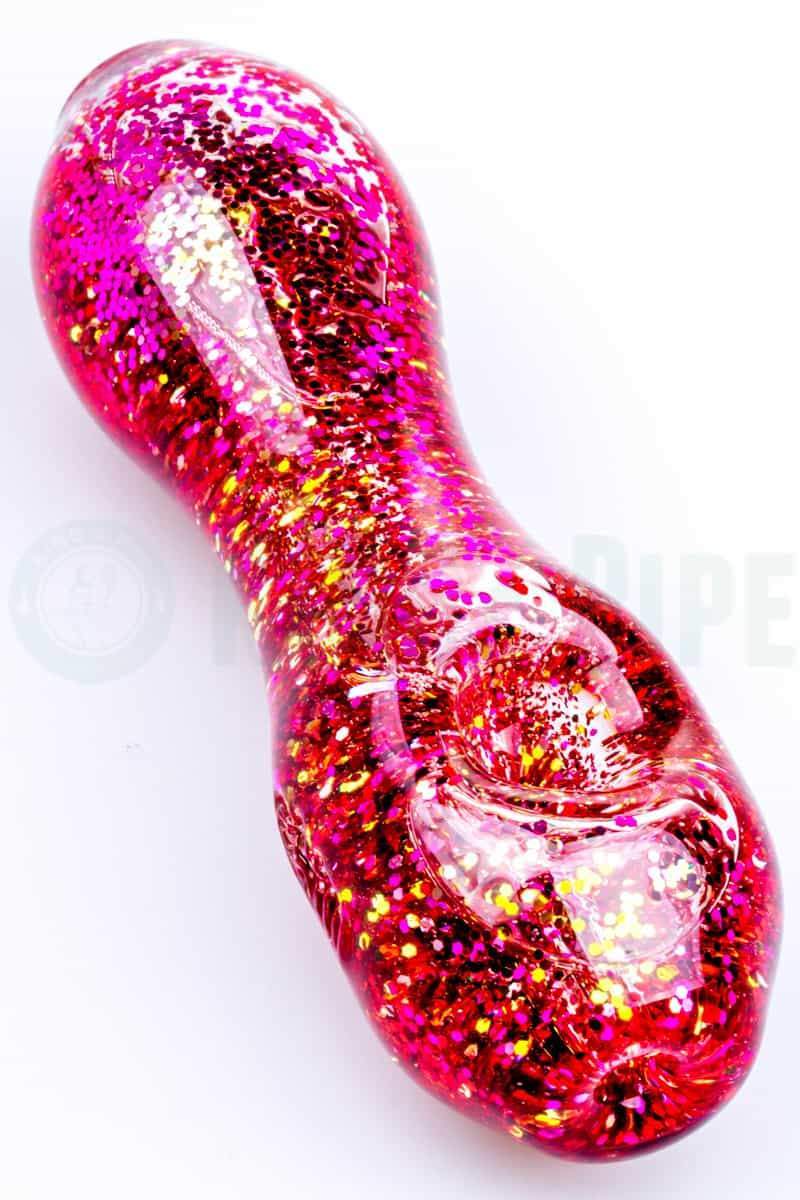 Elevator Glass - Freeze-A-Bowl Glitter Pipe in Rose Gold