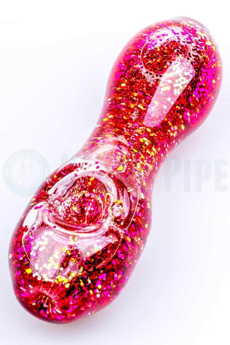 Elevator Glass - Freeze-A-Bowl Glitter Pipe in Rose Gold