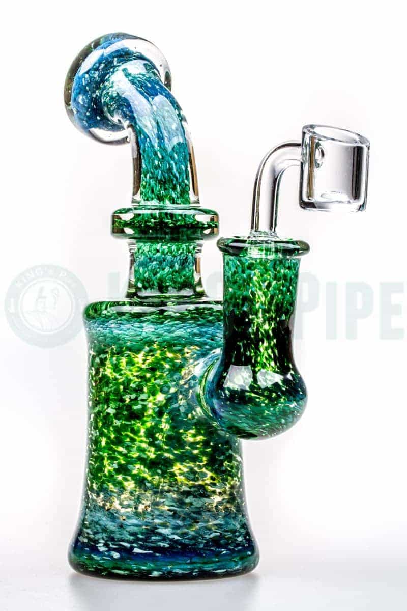 Emerald Green Mini Dab Rig by Nova Glass