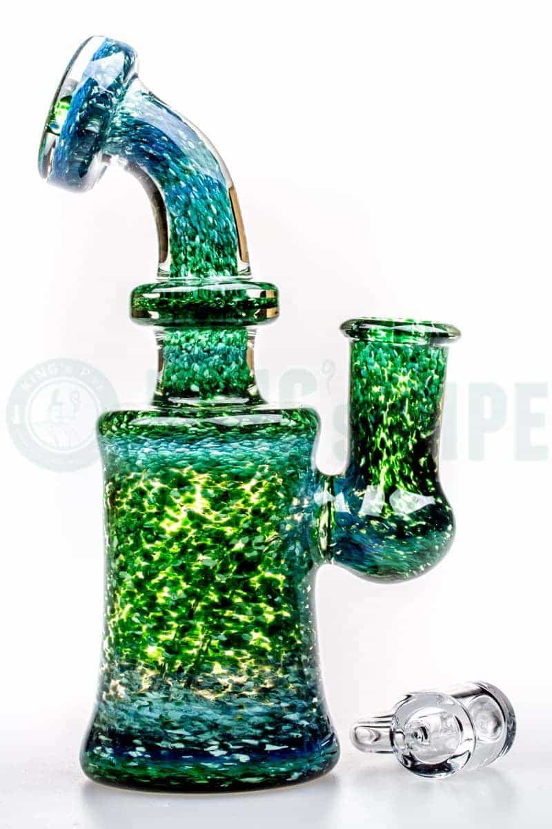 Emerald Green Mini Dab Rig by Nova Glass