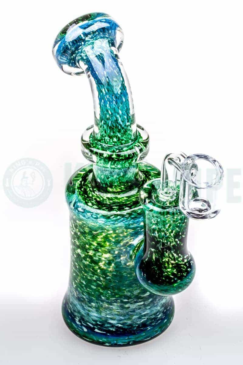 Emerald Green Mini Dab Rig by Nova Glass