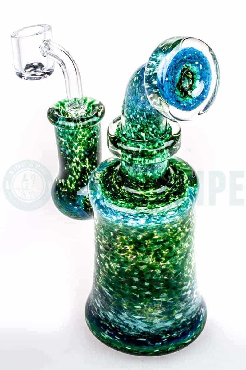 Emerald Green Mini Dab Rig by Nova Glass