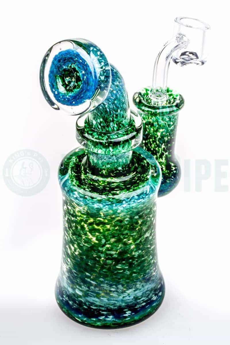 Emerald Green Mini Dab Rig by Nova Glass