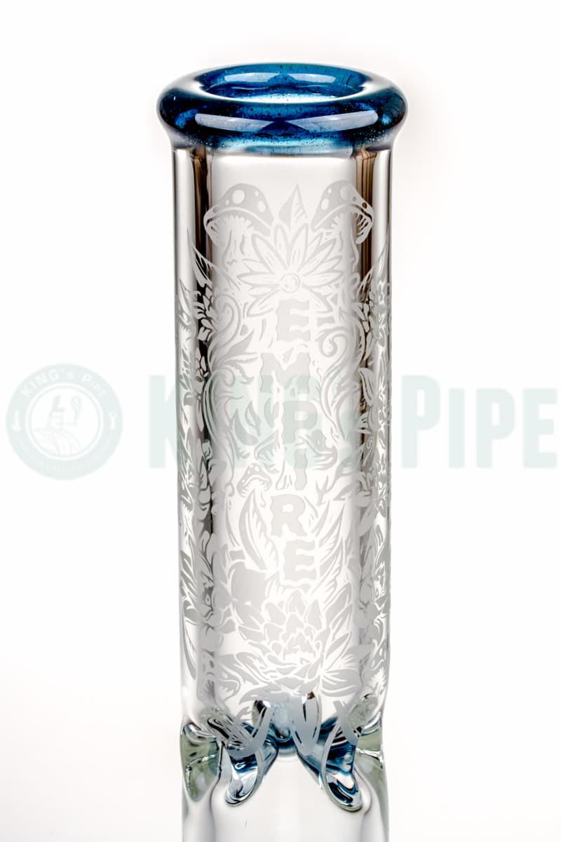 Empire Glassworks - 12&#39;&#39; Sandblasted 9mm Beaker Bong Blue