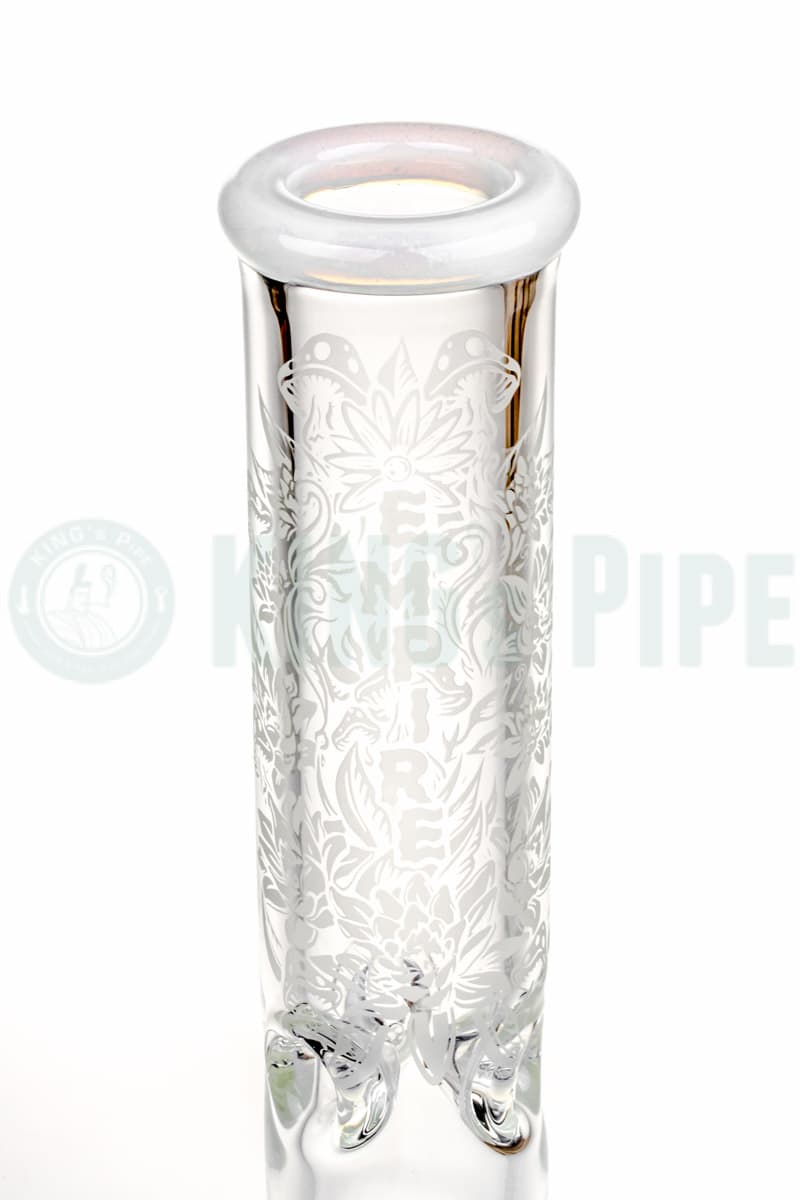 Empire Glassworks - 12&#39;&#39; Sandblasted 9mm Beaker Bong White