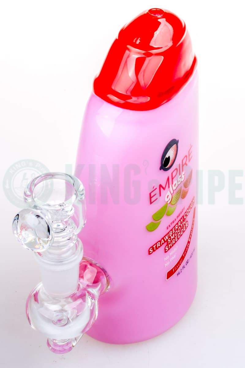 Empire Glassworks - Strawberry Cough Shampoo Bottle Mini Rig