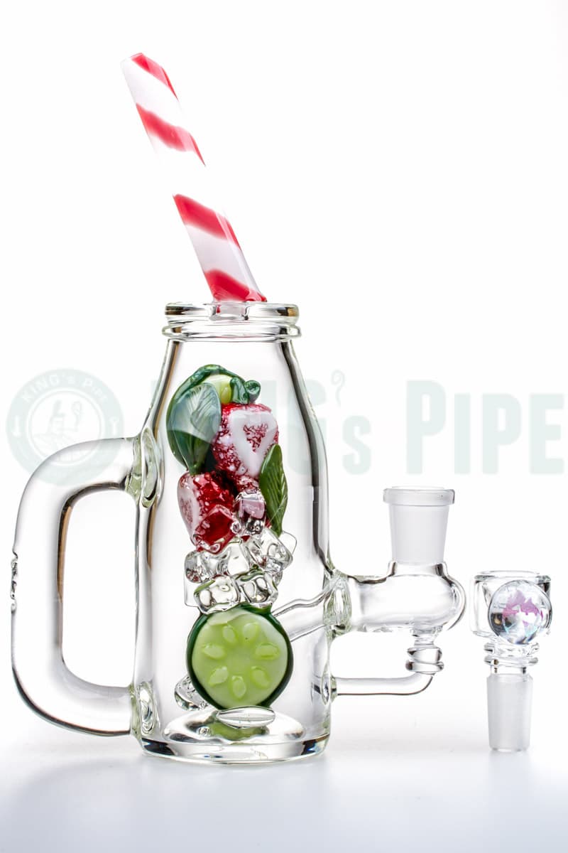 Empire Glassworks - Strawberry Cucumber Detox Cup Dab Rig