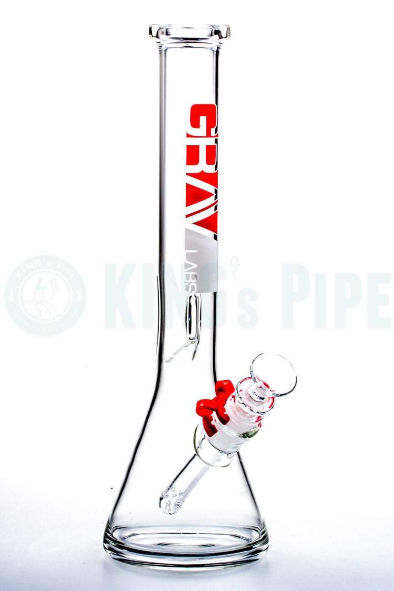 Grav Labs - 12&#39;&#39; Beaker Base Bong Red Grav