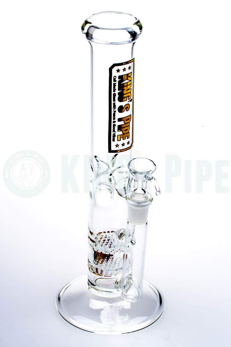 KING&#39;s Pipe Glass - 11&#39;&#39; Double Honeycomb Skinny Bong